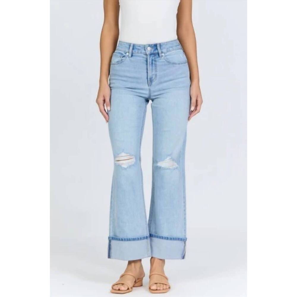 NEW DEAR JOHN DENIM holly cuff jeans in blue